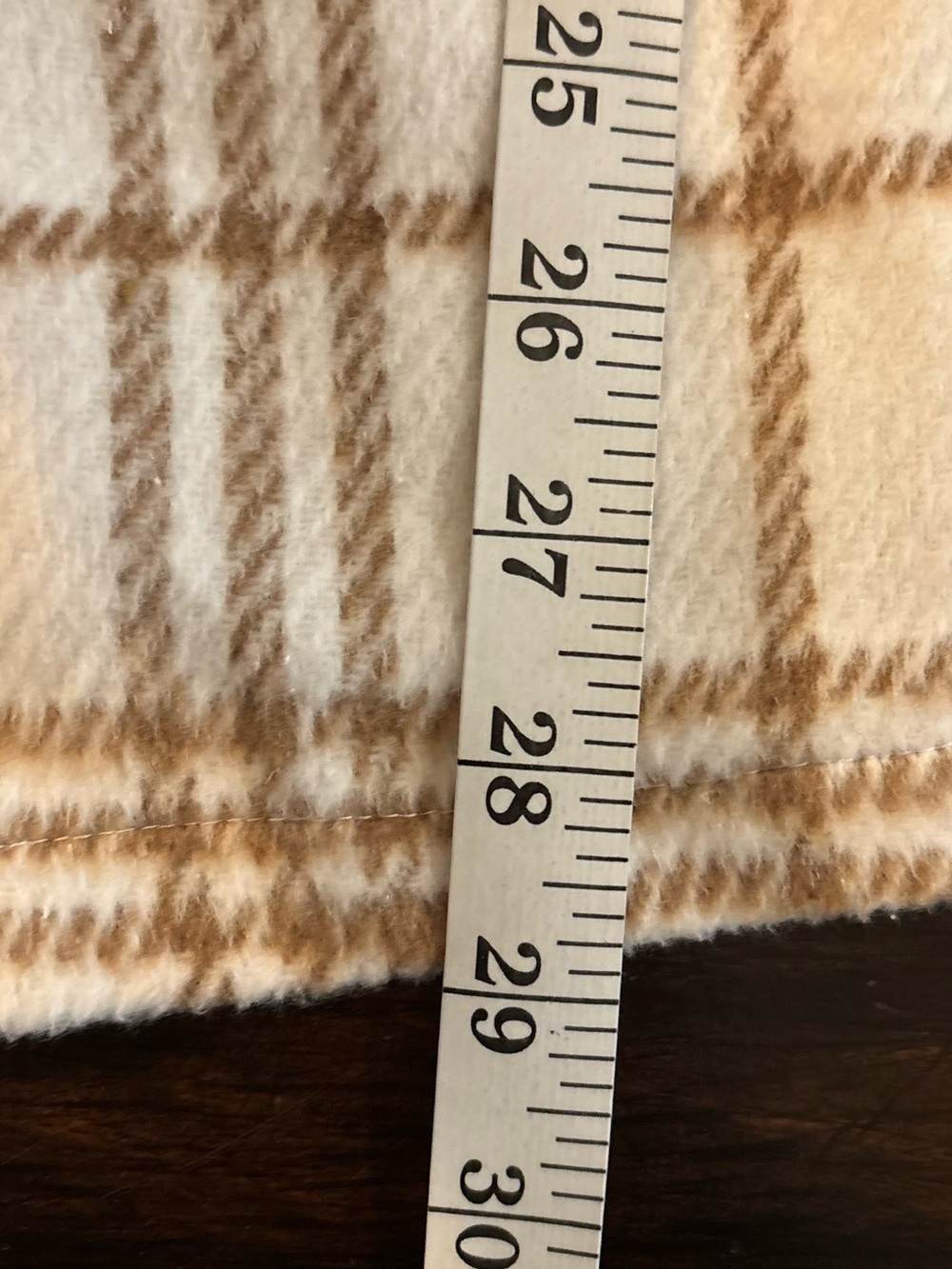 Katydid Cream & Tan Plaid Shacket with Snap Front - Picture 6 of 7
